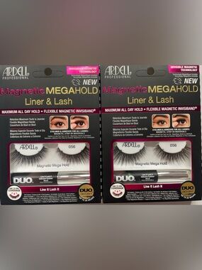 2 Pack! Ardell Magnetic Megahold Liner & Lash Set #056